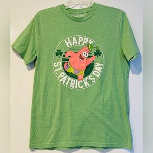 Unisex Large Nickelodeon Happy St. Patrick's Day Graphic T Shirt Spongebob